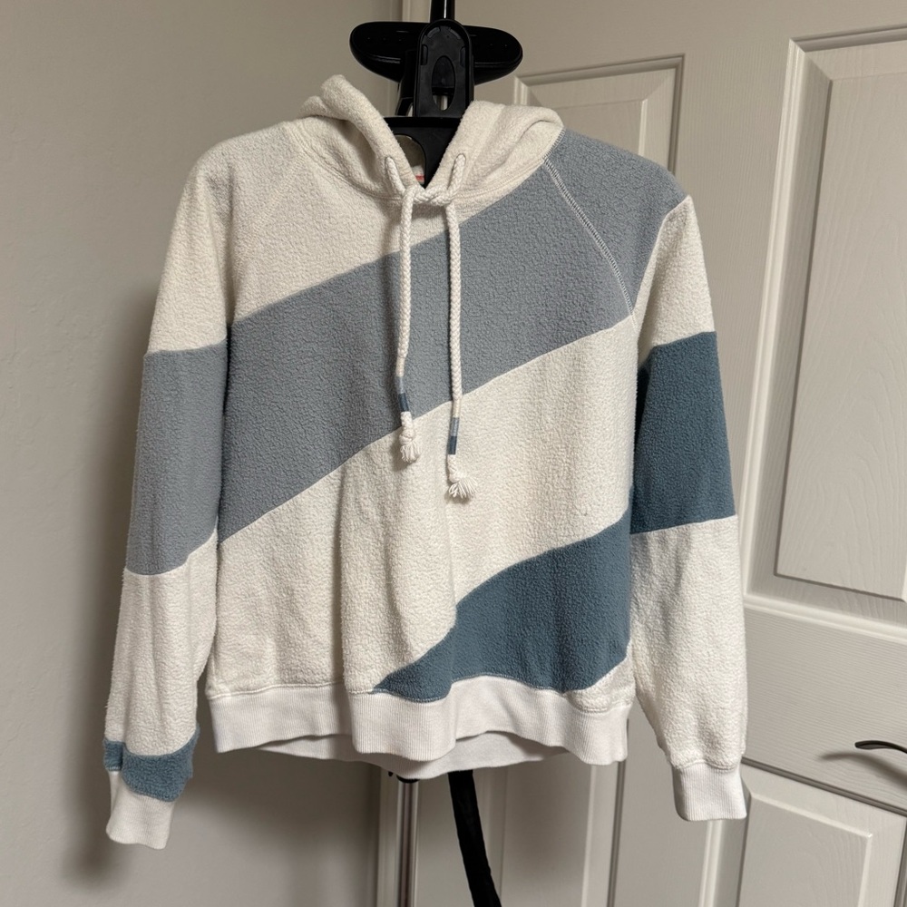 Faherty Blue Cozy Fleece Hoodie